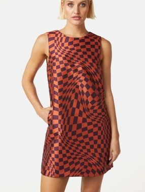 Gorman Warped Check Shift Dress